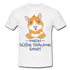 Schlafshirt Schlafen Meerschweinchen Mädchen Süße Träume Männer T-Shirt - Weiß
