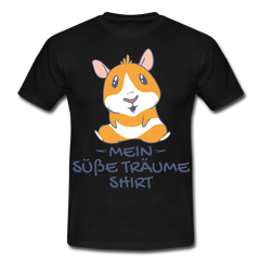 Schlafshirt Schlafen Meerschweinchen Mädchen Süße Träume Männer T-Shirt - Schwarz