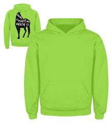 Zeigt funny adorable horse saying kinder hoodie in Farbe Feuerrot
