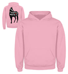 Zeigt funny adorable horse saying kinder hoodie in Farbe Baby Pink