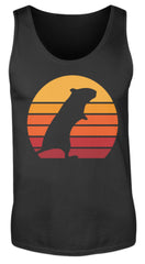 Zeigt gerbil vintage sun retro herren tanktop in Farbe Charcoal (Solid)