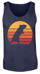 Zeigt gerbil vintage sun retro herren tanktop in Farbe Charcoal (Solid)