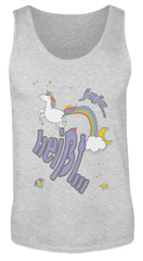 Zeigt jaja einhorn cooler spruch herren tanktop in Farbe Black