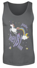 Zeigt jaja einhorn cooler spruch herren tanktop in Farbe Black