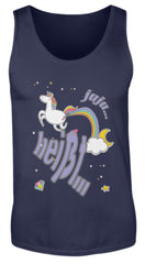 Zeigt jaja einhorn cooler spruch herren tanktop in Farbe Black