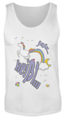 Zeigt jaja einhorn cooler spruch herren tanktop in Farbe Black
