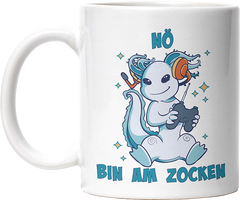Axolotl Nö bin am zocken Lustige Kaffeetassee online kaufen Geschenkidee