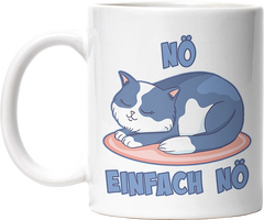 Nö Einfach Nö Katze schlafend Lustige Kaffeetassee online kaufen Geschenkidee