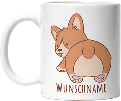 Corgi Popo Kaffee Personalisierbar Name Lustige Kaffeetassee online kaufen Geschenkidee