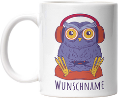 Eule Gamer Personalisierbar Name Lustige Kaffeetassee online kaufen Geschenkidee