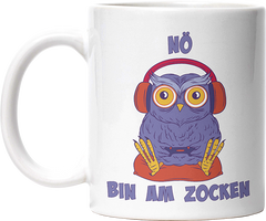 Eule Nö bin am zocken Lustige Kaffeetassee online kaufen Geschenkidee
