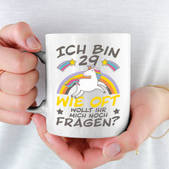 Ich bin 29 Einhorn 2 Lustige Kaffeetassee online kaufen Geschenkidee