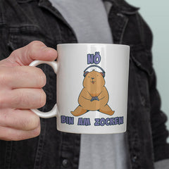 Bär Nö bin am zocken Lustige Kaffeetassee online kaufen Geschenkidee