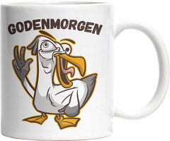 Godenmorgen Plattdeutsch Möwe Witzige Tasse kaufen Geschenk