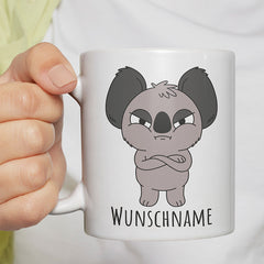 Genervter Koala Personalisierbar Name Lustige Kaffeetassee online kaufen Geschenkidee