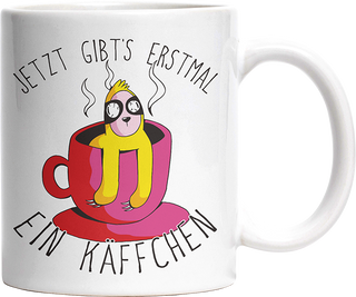 Jetzt gibts erstmal ein Käffchen Faultier 2 Witzige Tasse kaufen Geschenk