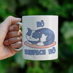 Nö Einfach Nö Katze schlafend Lustige Kaffeetassee online kaufen Geschenkidee