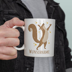 Eichhörnchen Personalisierbar Name 1 Lustige Kaffeetassee online kaufen Geschenkidee