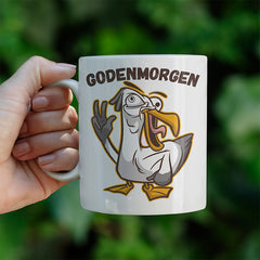 Godenmorgen Plattdeutsch Möwe Lustige Kaffeetassee online kaufen Geschenkidee