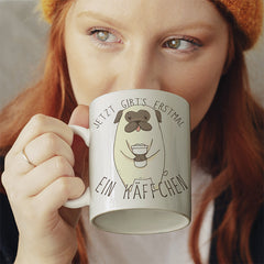 Jetzt gibts erstmal ein Käffchen Mops Lustige Kaffeetassee online kaufen Geschenkidee