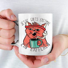 Jetzt gibts erstmal ein Käffchen Katze 2 Lustige Kaffeetassee online kaufen Geschenkidee