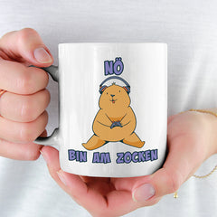 Bär Nö bin am zocken Lustige Kaffeetassee online kaufen Geschenkidee