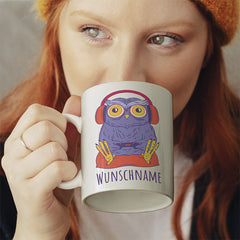 Eule Gamer Personalisierbar Name Lustige Kaffeetassee online kaufen Geschenkidee