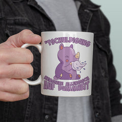 Tschuldigung reagiere allergisch auf Dummheit Nashorn Lustige Kaffeetassee online kaufen Geschenkidee
