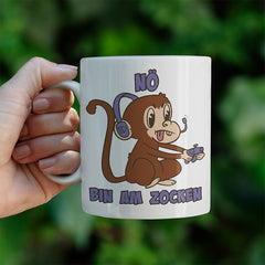Affe Nö bin am zocken Lustige Kaffeetassee online kaufen Geschenkidee