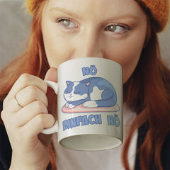 Nö Einfach Nö Katze schlafend Lustige Kaffeetassee online kaufen Geschenkidee