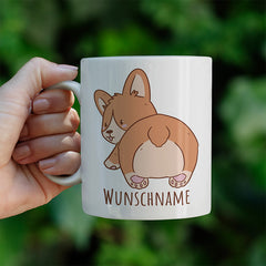 Corgi Popo Kaffee Personalisierbar Name Lustige Kaffeetassee online kaufen Geschenkidee