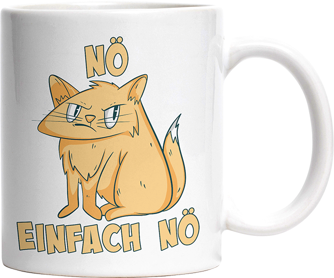 Nö Einfach Nö Katze 2 Witzige Tasse kaufen Geschenk