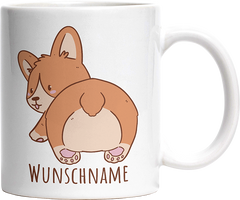 Corgi Popo Kaffee Personalisierbar Name Witzige Tasse kaufen Geschenk