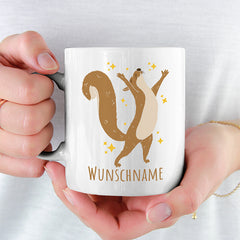 Eichhörnchen Personalisierbar Name 1 Lustige Kaffeetassee online kaufen Geschenkidee