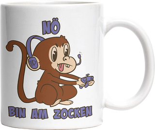 Affe Nö bin am zocken Witzige Tasse kaufen Geschenk