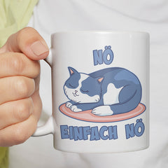 Nö Einfach Nö Katze schlafend Lustige Kaffeetassee online kaufen Geschenkidee