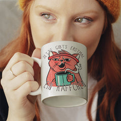 Jetzt gibts erstmal ein Käffchen Katze 2 Lustige Kaffeetassee online kaufen Geschenkidee