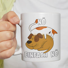 Nö Einfach Nö Hund Katze schlafen Lustige Kaffeetassee online kaufen Geschenkidee