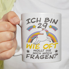 Ich bin 29 Einhorn 2 Lustige Kaffeetassee online kaufen Geschenkidee