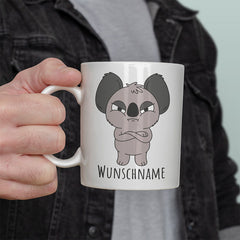 Genervter Koala Personalisierbar Name Lustige Kaffeetassee online kaufen Geschenkidee
