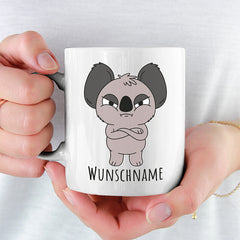 Genervter Koala Personalisierbar Name Lustige Kaffeetassee online kaufen Geschenkidee