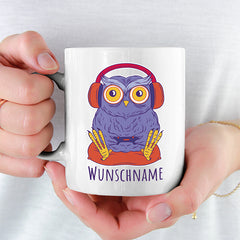 Eule Gamer Personalisierbar Name Lustige Kaffeetassee online kaufen Geschenkidee