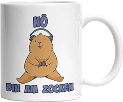 Bär Nö bin am zocken Witzige Tasse kaufen Geschenk