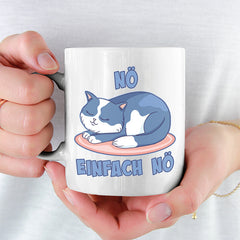 Nö Einfach Nö Katze schlafend Lustige Kaffeetassee online kaufen Geschenkidee