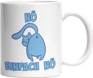 Nö Einfach Nö Katze zeigt Hintern 2 Witzige Tasse kaufen Geschenk