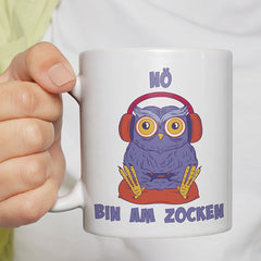 Eule Nö bin am zocken Lustige Kaffeetassee online kaufen Geschenkidee