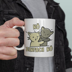 Nö Einfach Nö Katzen Ohrfeige Lustige Kaffeetassee online kaufen Geschenkidee