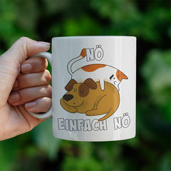 Nö Einfach Nö Hund Katze schlafen Lustige Kaffeetassee online kaufen Geschenkidee