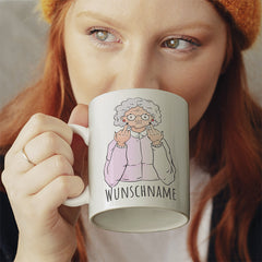 Alte Dame Kaffee Personalisierbar Name Lustige Kaffeetassee online kaufen Geschenkidee