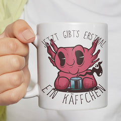 Jetzt gibts erstmal ein Käffchen Axolotl Lustige Kaffeetassee online kaufen Geschenkidee